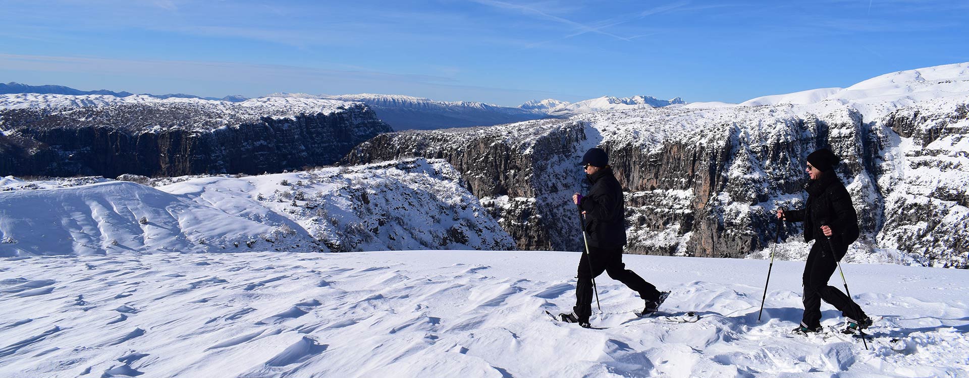 Snowshoe in Zagori Greece tour hero
